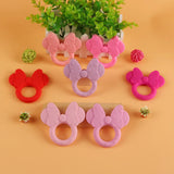 Silicone Teether Cartoon Mouse Head Animal Food Baby Teether Gift