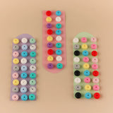 Kovict 50Pcs 14mm Silicone Abacus Beads DIY Pacifier Chain Baby Teether Toys