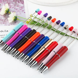 5pcs Plastic Bead Pen Ink Ballpoint Pens DIY Personalized for Jewelry Making