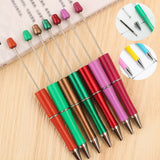 5pcs Plastic Bead Pen Ink Ballpoint Pens DIY Personalized for Jewelry Making