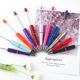 5pcs Plastic Bead Pen Ink Ballpoint Pens DIY Personalized for Jewelry Making