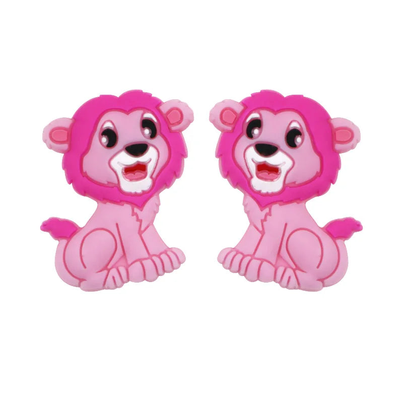 Animal Silicone Beads for DIY Jewelry Making, 5/10pcs