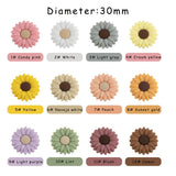 Kovict Flowers Silicone Beads Mini Chrysanthemum Clips For Jewelry Making
