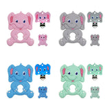 Kovict Silicone Beads Teether Clips Animals DIY Pacifier Chain