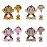 Kovict Silicone Beads Teether Clips Animals DIY Pacifier Chain