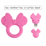 Kovict Silicone Beads Teether Clips Animals DIY Pacifier Chain