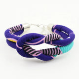 Boho Charm Bracelet, Ankara Fabric Bangles, Ethnic Cloth Bracelets