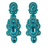 Soutache Dangle Earrings Crystal Vintage Accessories