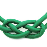 Short Ethnic Fabric Choker Necklace Pendant Red Green Color Women Jewelry