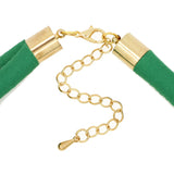 Short Ethnic Fabric Choker Necklace Pendant Red Green Color Women Jewelry