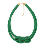 Short Ethnic Fabric Choker Necklace Pendant Red Green Color Women Jewelry