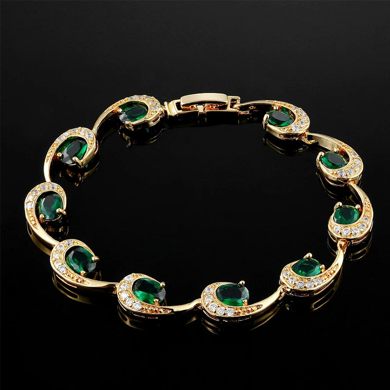 Kpop Accessories Bracelet Year For Women Transparent CZ Zircon Charm Metal