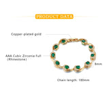 Kpop Accessories Bracelet Year For Women Transparent CZ Zircon Charm Metal