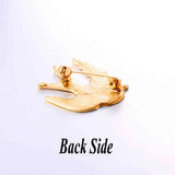 Colorful Swallows Birds Enamel Brooch Yellow Gift Pin Animal Jewelry B2719