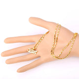 Crystal Necklace Letter Jesus Gold/Silver Pendant
