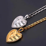 CZ Cross&Heart Pendants Necklace Gold/Silver Charm Jewelry