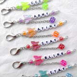 Kpop Fairy Bangtan Colorful Dice Beads Y2k Keychain SKZ TXT Custom
