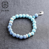 Kpop Nature Stone Bracelets Cuff Jewelry Stranger Things Year