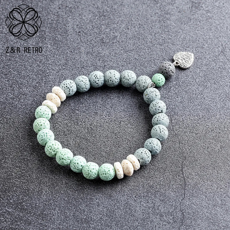 Kpop Nature Stone Bracelets Cuff Jewelry Stranger Things Year