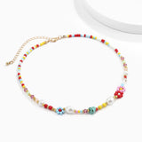 Kpop Flower Choker Necklace for Women Boho Acrylic