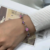 Kpop Goth Pink Purple Heart Cross Star Pendant Necklace
