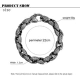 Kpop Snake Pattern Bracelet for Men Jewelry Gift