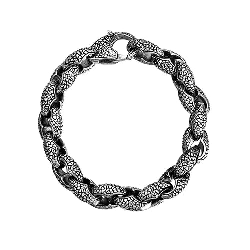 Kpop Snake Pattern Bracelet for Men Jewelry Gift