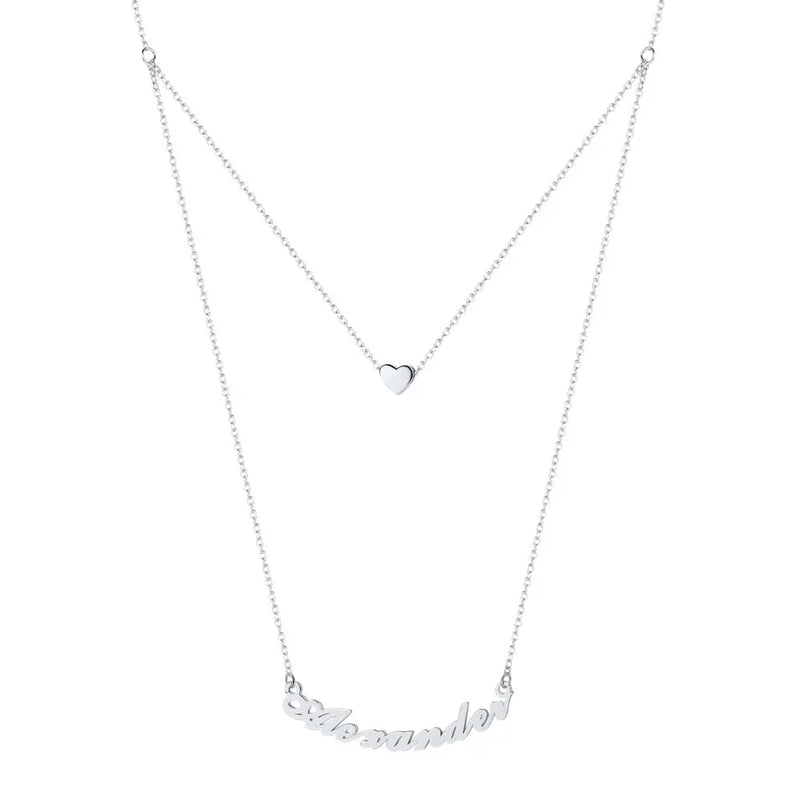 Personalized Heart Necklace for Women