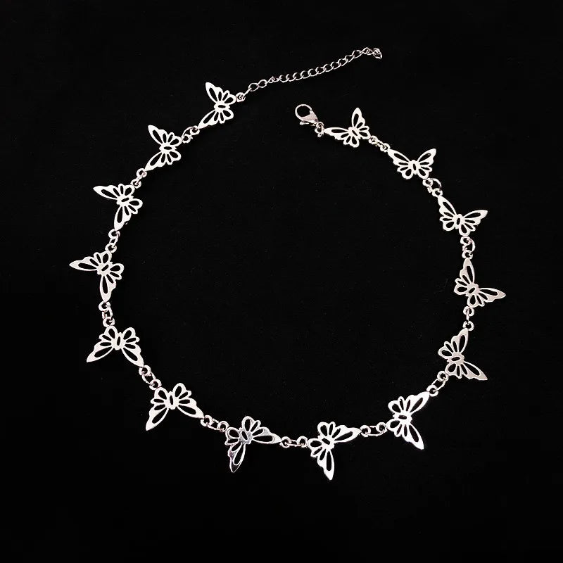 Kpop Heart Choker Necklace For Women Goth Collar Jewelry