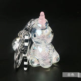 Kpop Jewelry Keychain Crystal Unicorn Key Chain Bag Pendant Couple Car Keyring