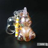 Kpop Jewelry Keychain Crystal Unicorn Key Chain Bag Pendant Couple Car Keyring
