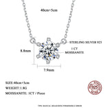 Kpop Young Girls Moissanite Necklace Jewelry Chains Collier Femme