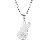 Kpop Lil Peep Love Rabbit Pendant Necklaces Stainless Steel