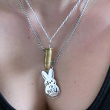 Kpop Lil Peep Love Rabbit Pendant Necklaces Stainless Steel