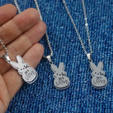 Kpop Lil Peep Love Rabbit Pendant Necklaces Stainless Steel
