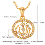 Islamic Allah Pendant Choker Necklace Muslim Jewelry Gift