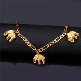 Elephant Charms Bracelet Bangle Jewelry For Women H516