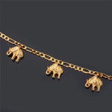 Elephant Charms Bracelet Bangle Jewelry For Women H516
