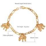 Elephant Charms Bracelet Bangle Jewelry For Women H516