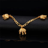 Elephant Charms Bracelet Bangle Jewelry For Women H516