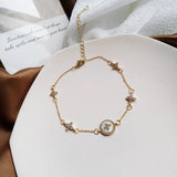 Kpop Zircon Star Chain Bracelet Fine Jewelry Gift