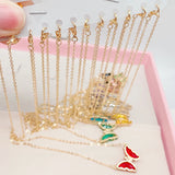 Colorful Crystal Butterfly Pendant Necklace for Women's Cocktail Party