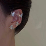 Kpop Zircon Butterfly Ear Clip Women EarCuffs Jewelry