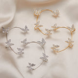 Kpop Zircon Butterfly Earcuff, Wedding Jewelry