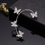 Kpop Zircon Butterfly Earcuff, Wedding Jewelry