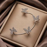 Kpop Zircon Butterfly Earcuff, Wedding Jewelry