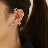 Kpop Zircon Butterfly Earcuff, Wedding Jewelry