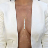Kpop Rhinestone Multilayer Body Chain Stainless Steel Jewelry For Women