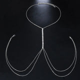 Kpop Rhinestone Multilayer Body Chain Stainless Steel Jewelry For Women