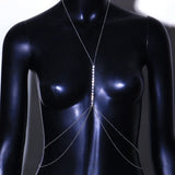 Kpop Rhinestone Multilayer Body Chain Stainless Steel Jewelry For Women